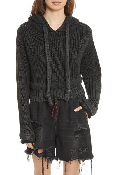 T By Alexander Wang Chunky Knit Hoodie