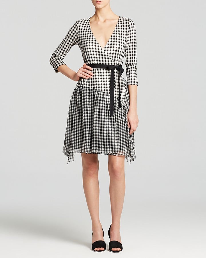 Diane von Furstenberg Gingham Wrap ...