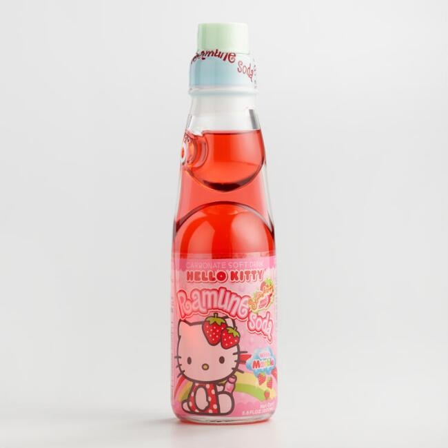 Hello Kitty Ramune Strawberry Soda