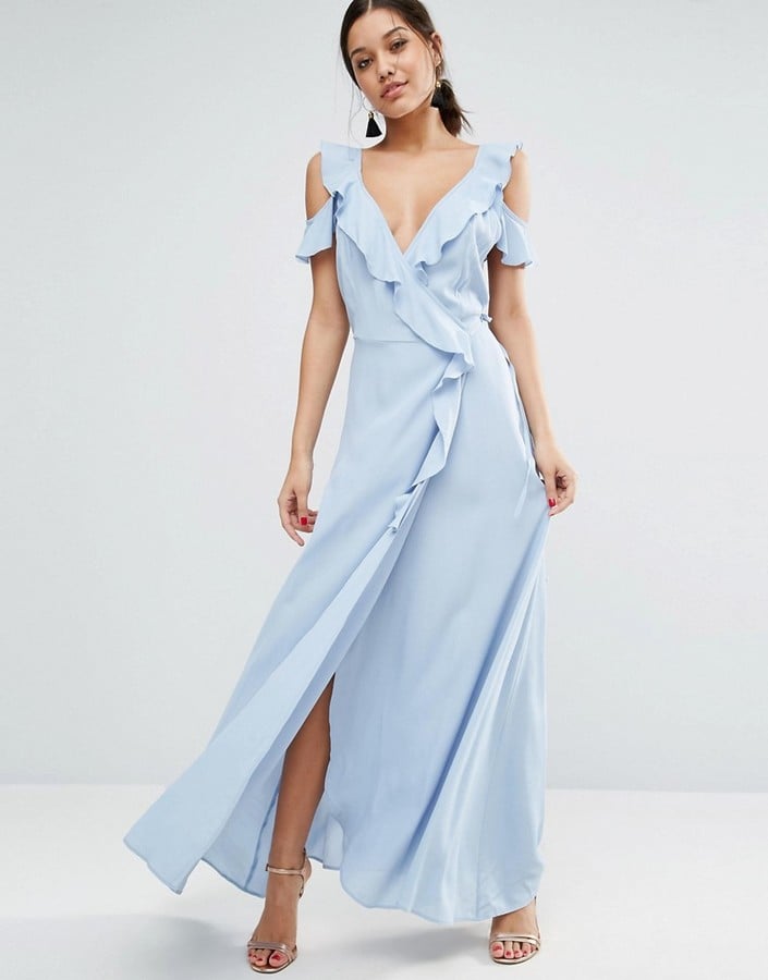 ASOS Ruffle Wrap Front Maxi Dress | Affordable Wedding Guest Dresses ...