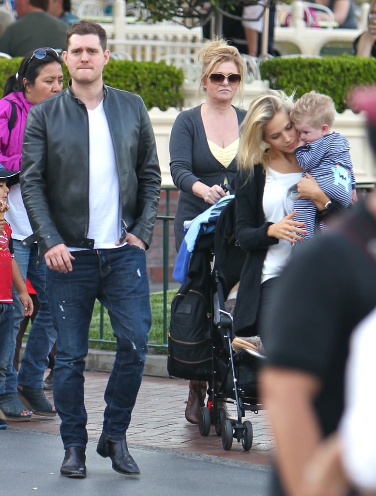 Michael Buble and Luisana Lopilato Bring Noah to Disneyland