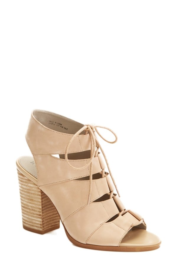 Hinge 'Drea' Peep Toe Leather Sandal