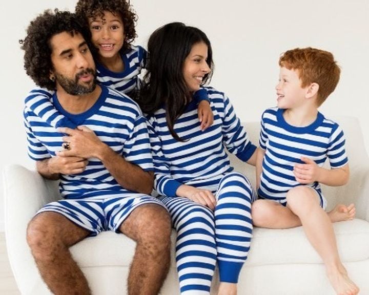 Hanna Andersson Classic Stripes in Baltic Blue Collection ($12-$64)