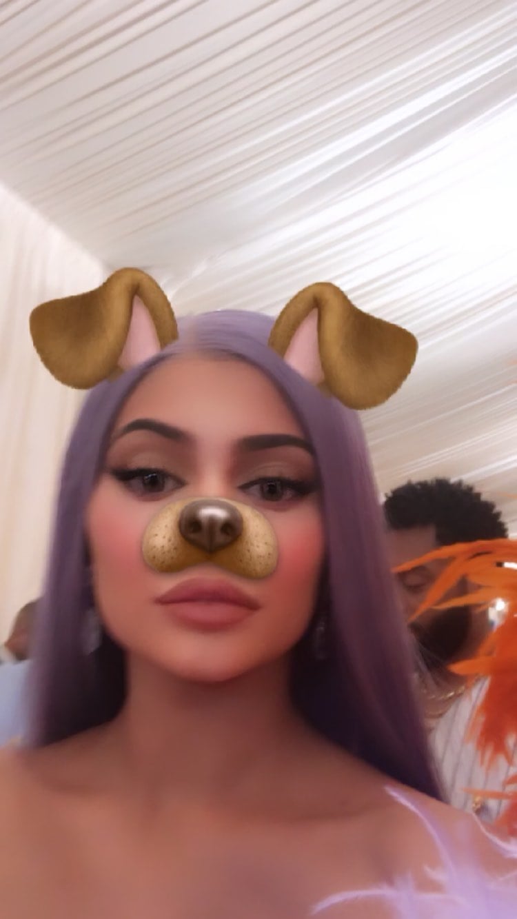 Kylie Jenner Took a Silly Selfie on the Pink Carpet