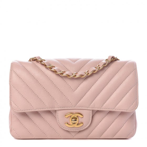 Chanel Calfskin Chevron Quilted Mini Rectangular Flap | Vintage and ...