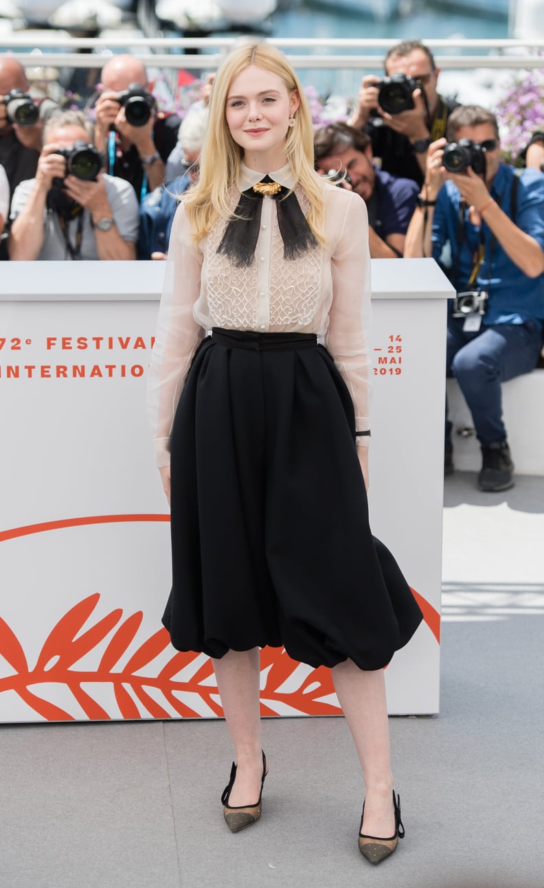Elle Fanning in Christian Dior at the 72nd Annual Cannes Film Festival, May 2019