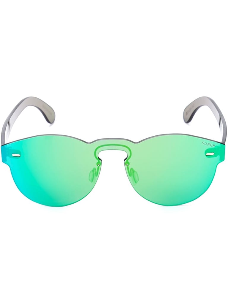 Lately I've been on the hunt for a pair of flat lens sunglasses, and I'm pretty sure these RetroSuperFuture Tuttolente Paloma Sunglasses ($295) are the coolest ones in the game. The refletive lens and unusual frame style set them apart.

— Aemilia Madden, assistant editor