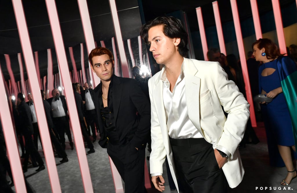 KJ Apa and Cole Sprouse at the Vanity Fair Oscars Party 2020