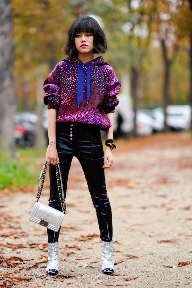 Invest in a Shorter Style and Tuck In Your Leather Pants For Polish