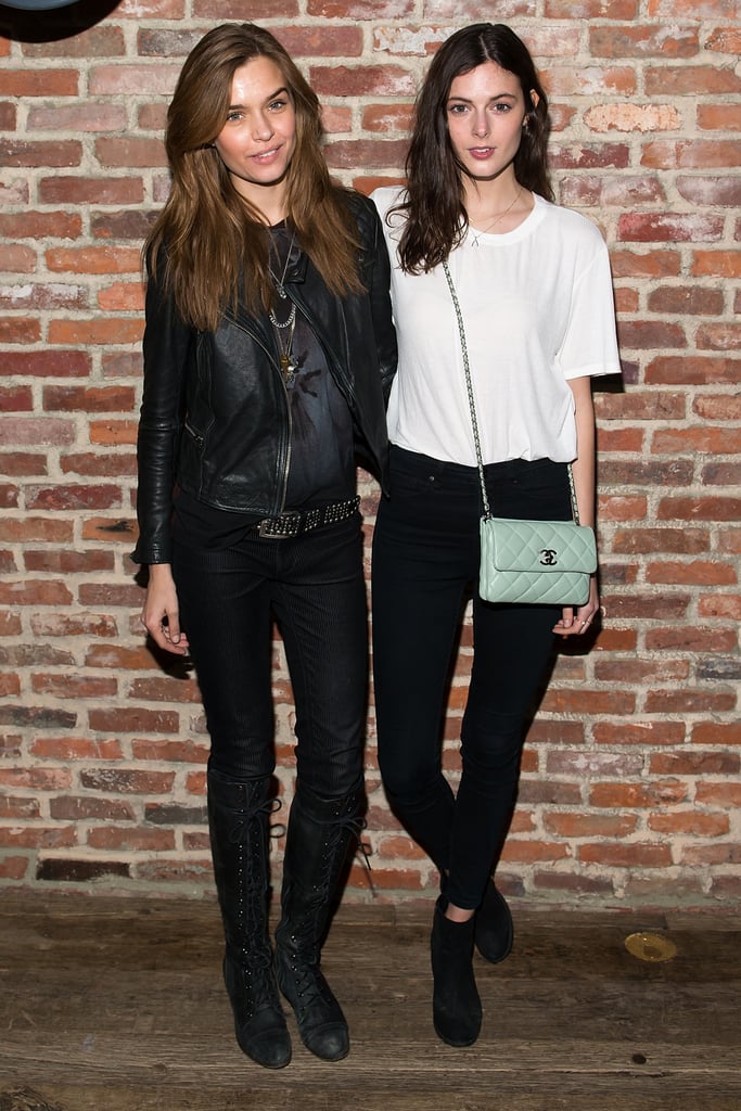 Josephine Skriver and Sadie Newman at Modelinia's pre-Fashion Week dinner in New York.