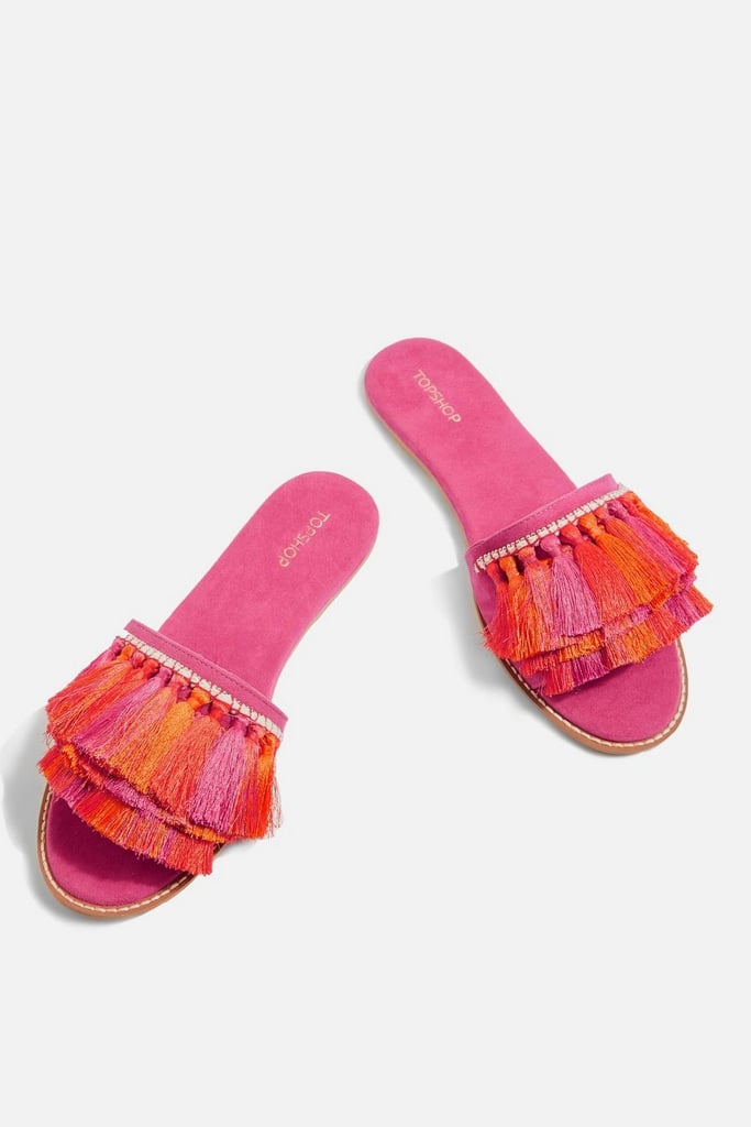 Heather Tassel Sandals