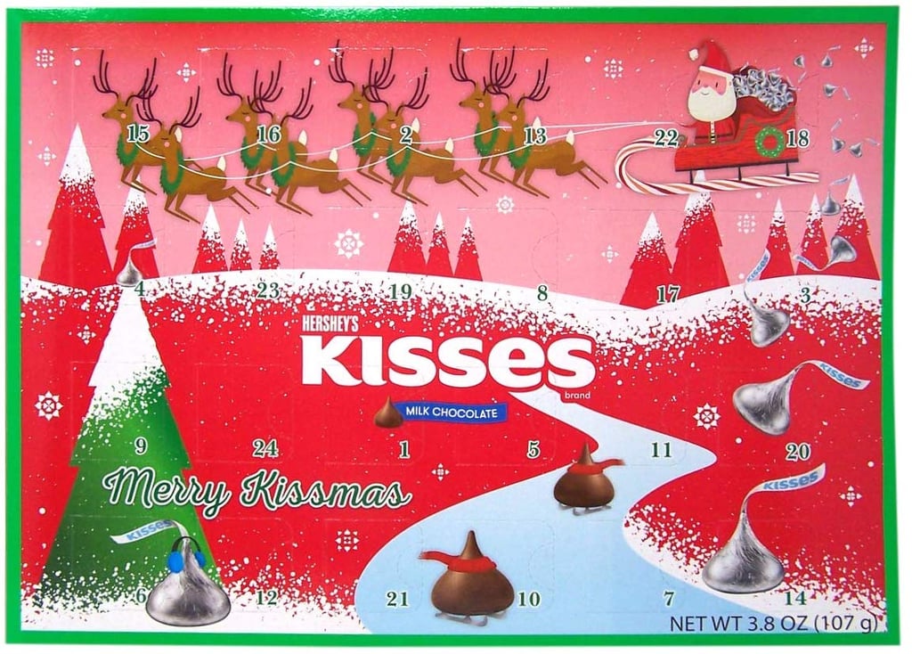 Hershey Milk Chocolate Kisses Candy Filled 2019 Christmas Advent Calendar