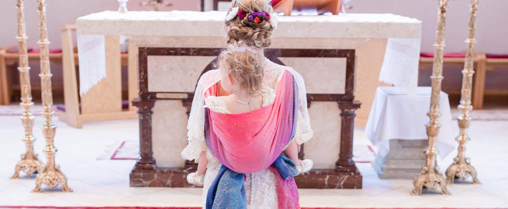 Photos of a Bride Wears Toddler During Her Wedding