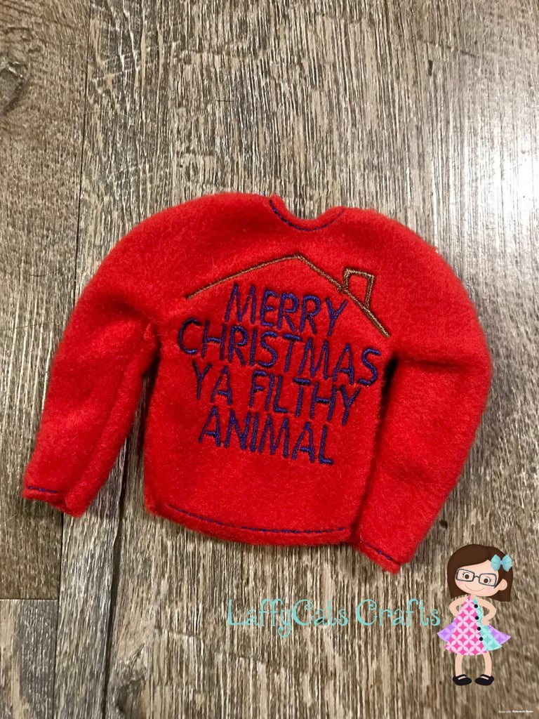 Merry Christmas Ya Filthy Animal Handmade Elf Shirt