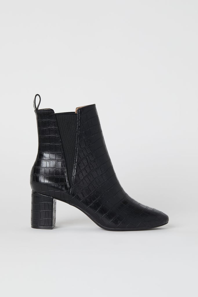 H&M Ankle Boots With Side Panels