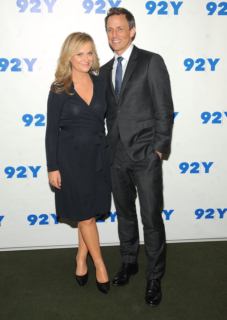 Former SNL cohorts Amy Poehler and Seth Meyers met up for a radio talk in NYC on Tuesday.