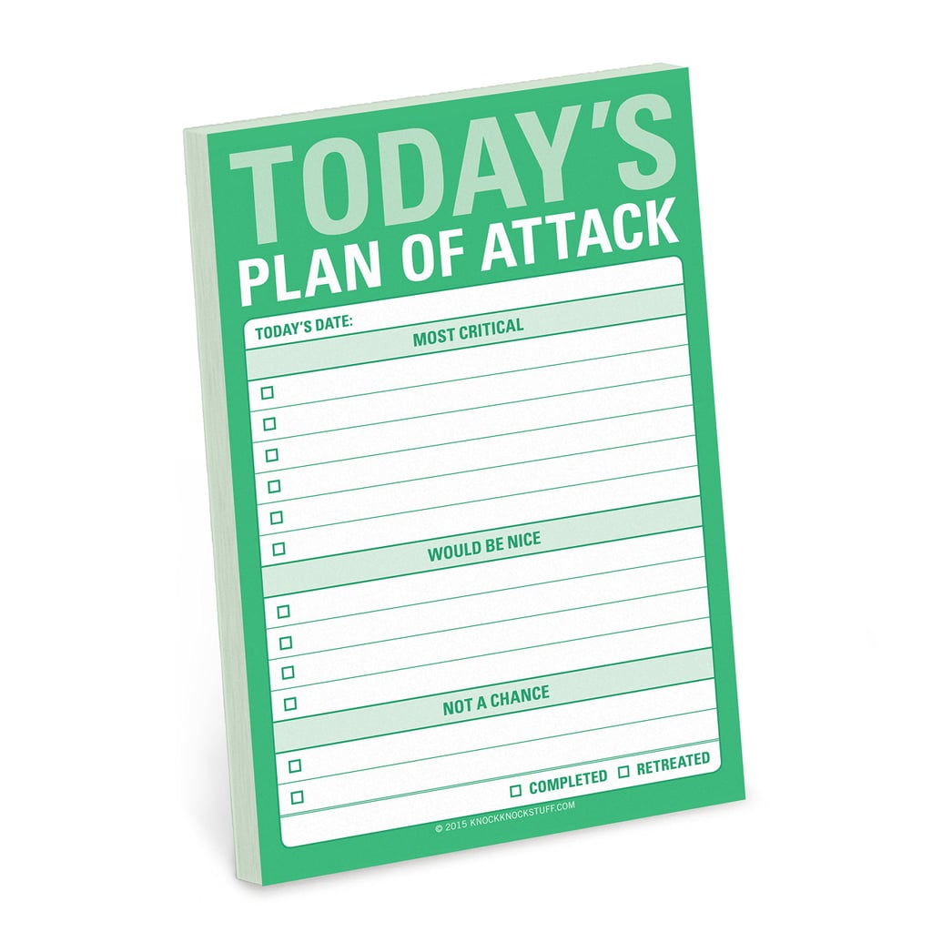 A Fun Notepad: Knock Knock Today's Plan of Attack Great Big Stickies