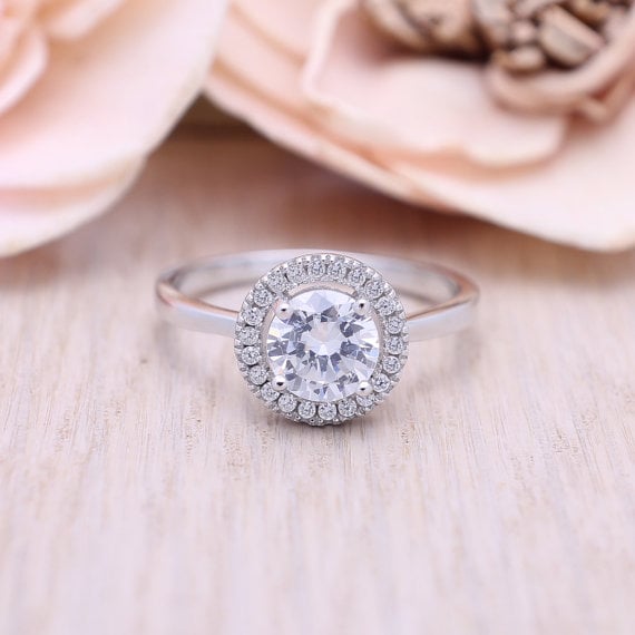 Sterling Silver Engagement Ring ($25) | Engagement Rings Under $50 ...