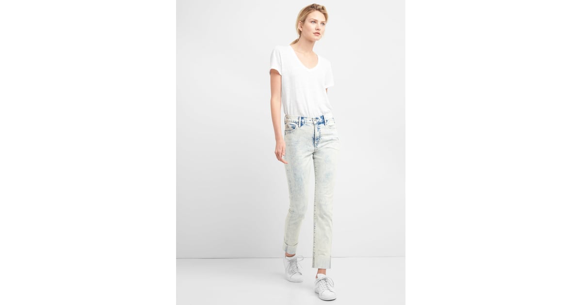gap high rise slim straight