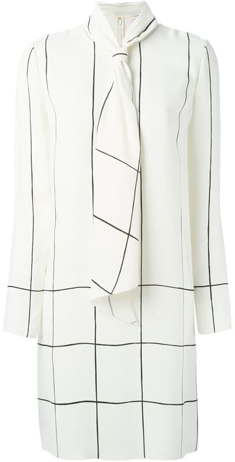 Tory Burch Pussy Bow Checked Dress  ($508)