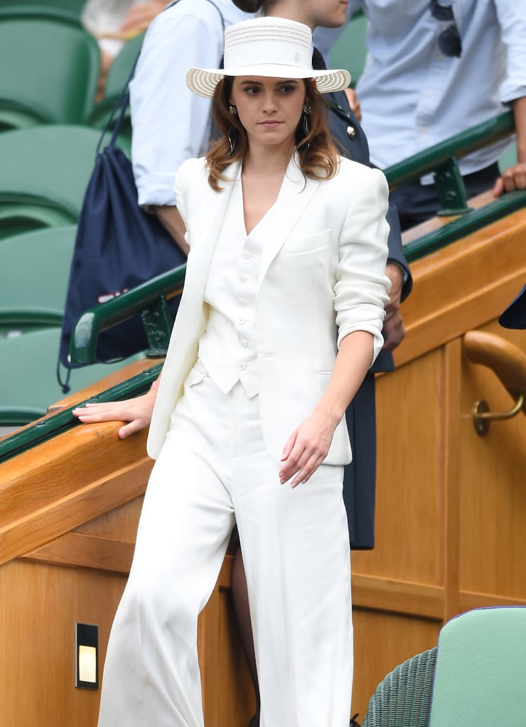 Emma Watson Ralph Lauren Wimbledon Outfit 2018