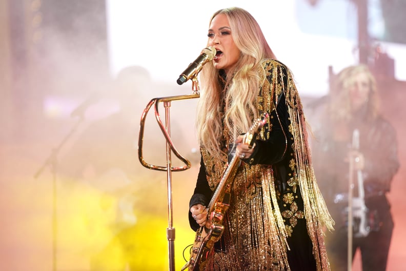 Country musician Carrie Underwood performed on New Year's Eve. Underwood agreed to sing 'America the Beautiful' at Donald Trump's presidential inauguration.