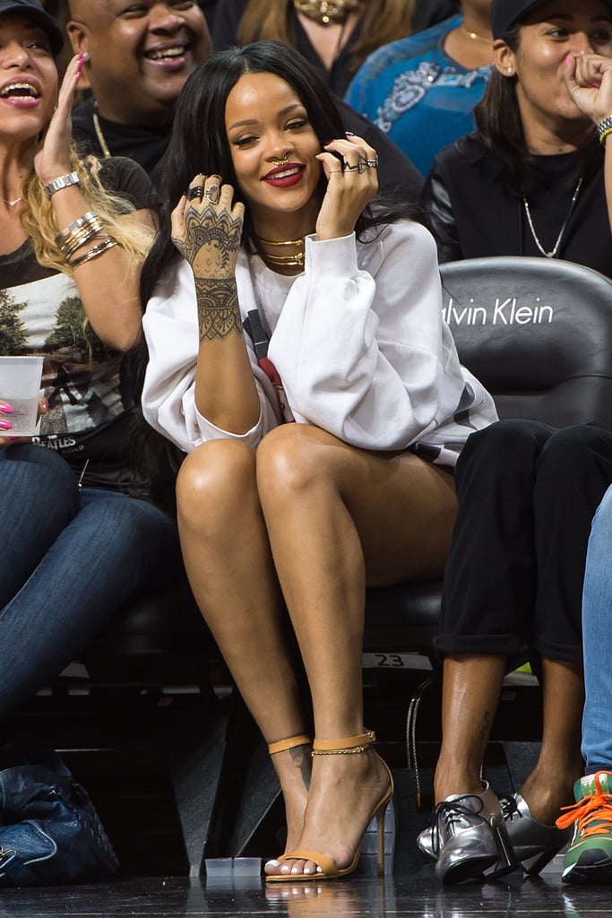 Rihanna at Chris Brown's Charity Basketball Game 2014