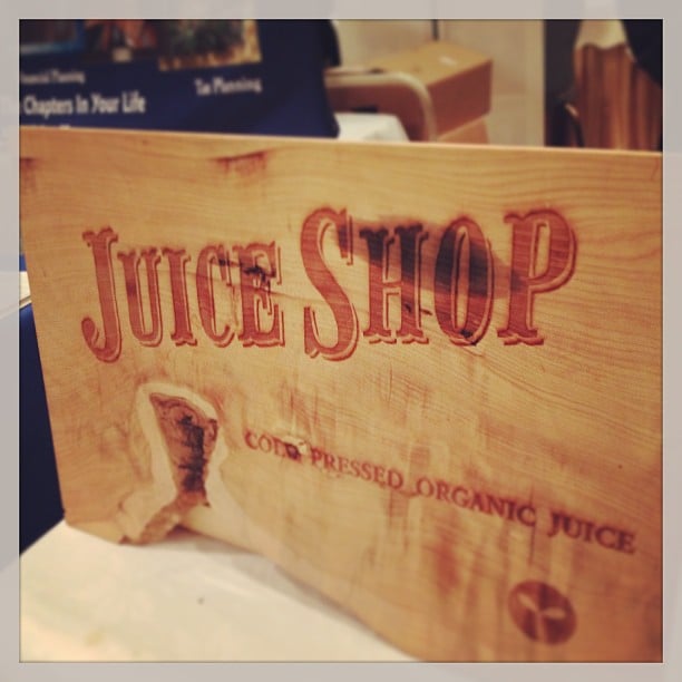 It wouldn't be a wedding fair without a juice cleanse.