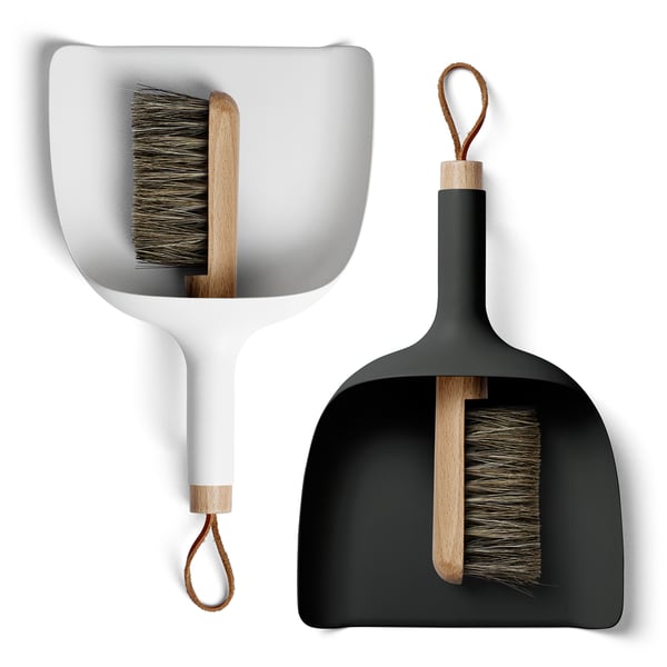 modern dustpan and broom set
