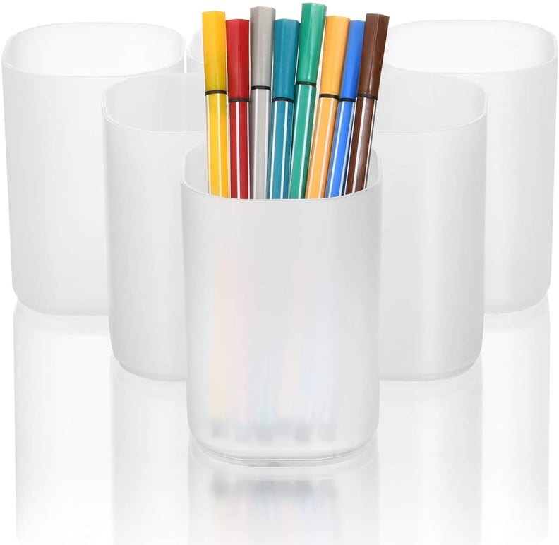 Clear Pen Holders: Marbrasse Desk Organizer Pen Holder