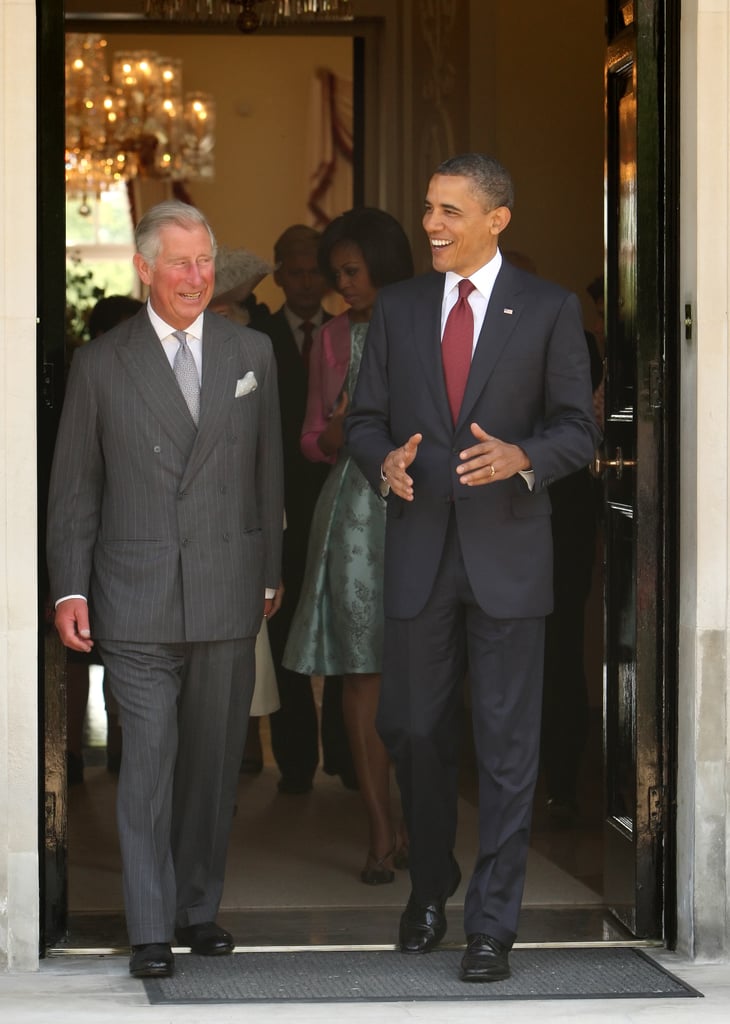 Barack Obama laughed alongside Prince Charles during a May 2011 trip to London.