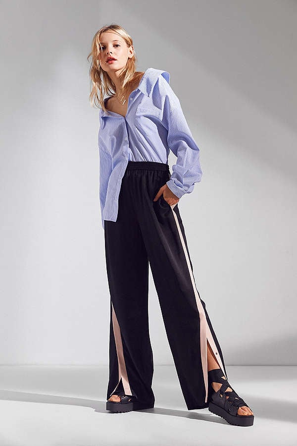 "Comfort is always key in my book, and these Silence + Noise Ashton Snap Button Track Pants from Urban Outfitters ($69) fit the bill perfectly. Just imagine these pants with a button-down and mules." — NR