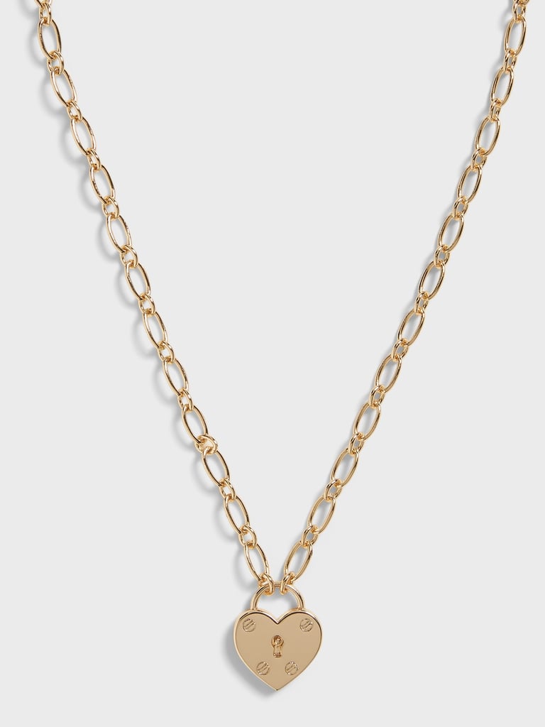 Banana Republic Heart Lock Necklace