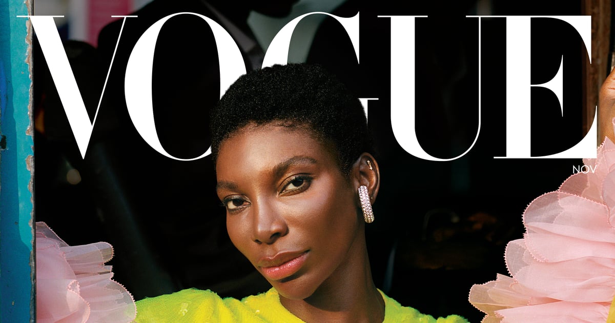 Michaela Coel Models Polka-Dot Pantsuits and a Sequined Gown For