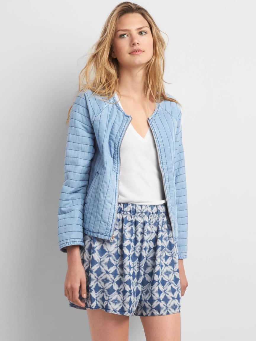 gap quilted bomber jacket