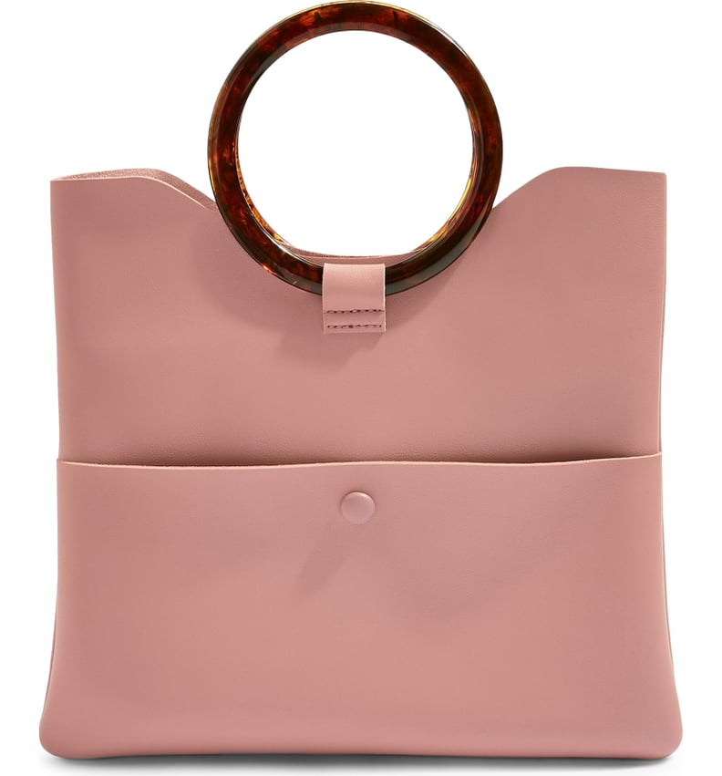 Topshop Cookie Faux Leather Clutch