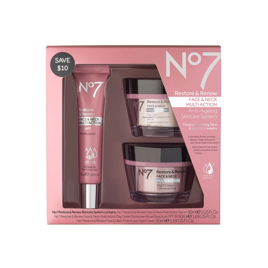 No7 Restore & Renew Multi Action Skincare System Best Beauty Gifts at Target POPSUGAR Beauty