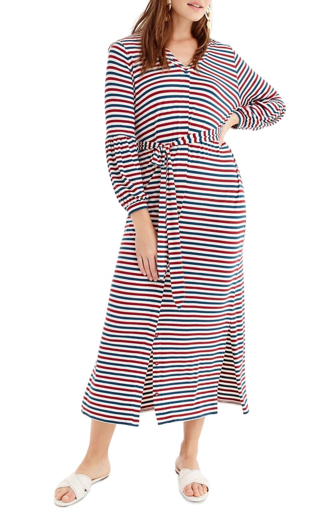 Universal Standard for J.Crew Bubble Sleeve Jersey Maxi Dress