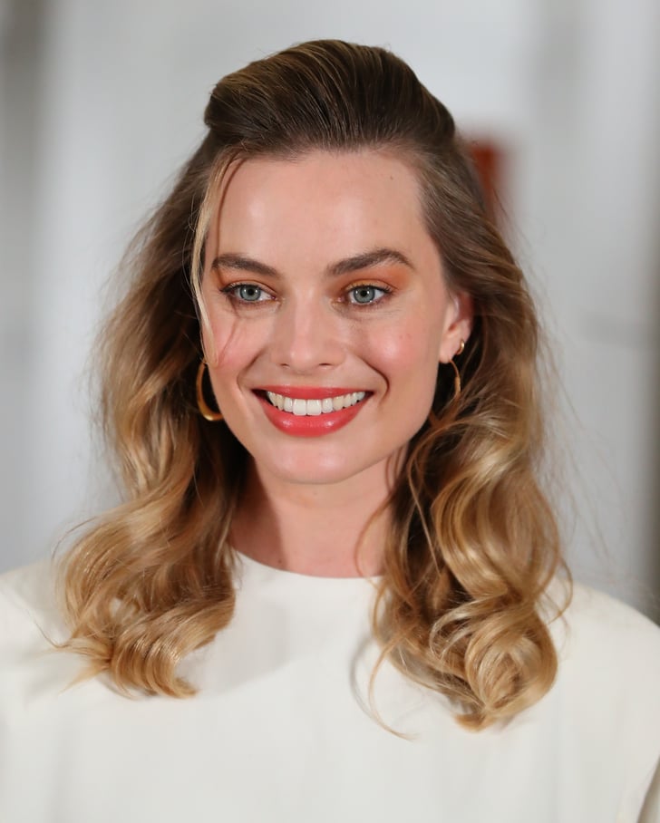 Margot Robbie Neon Orange Makeup and Nails 2019 | POPSUGAR ...
