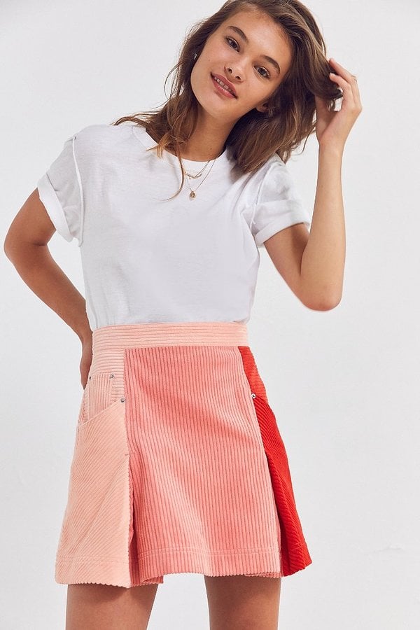 BDG Colorblock Corduroy Mini Skirt