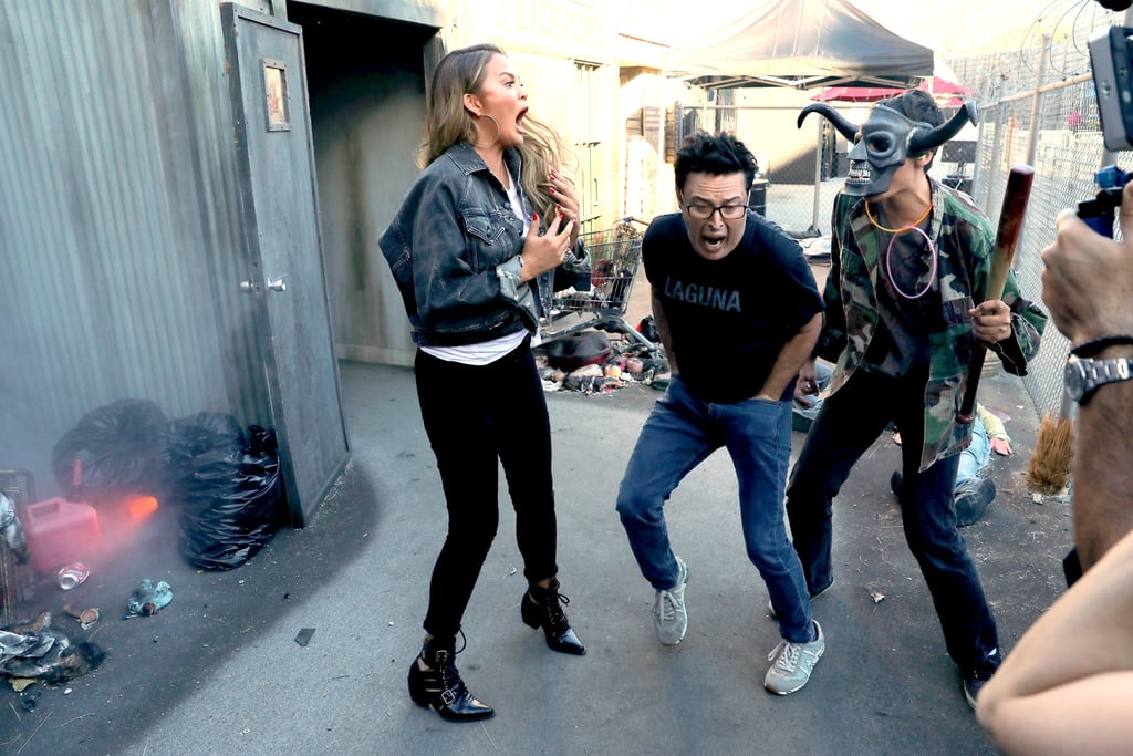 Chrissy Teigen in Haunted House on Ellen DeGeneres Show 2018