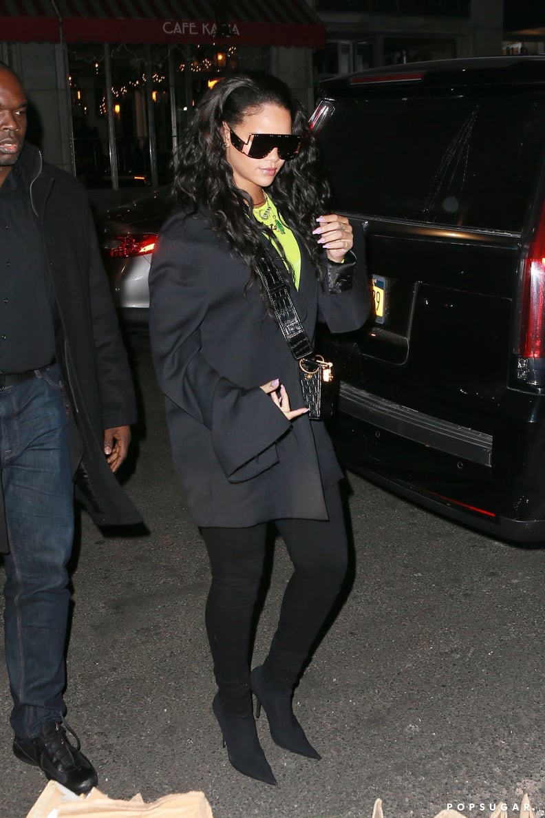 Rihanna's Black Boot Pants | POPSUGAR Fashion
