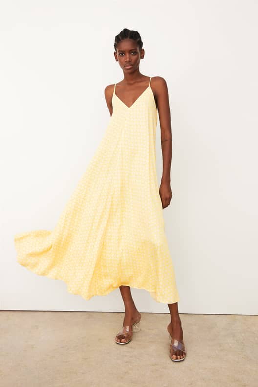 Yellow cheap zara dress