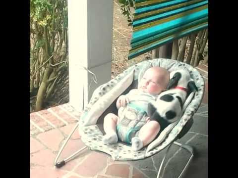 Baby and Pit Bull Puppy Cuddle