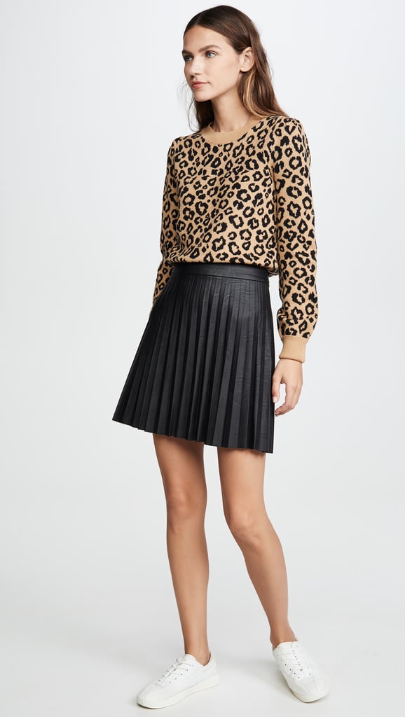 Cupcakes and Cashmere Cannes Faux Leather Skirt
