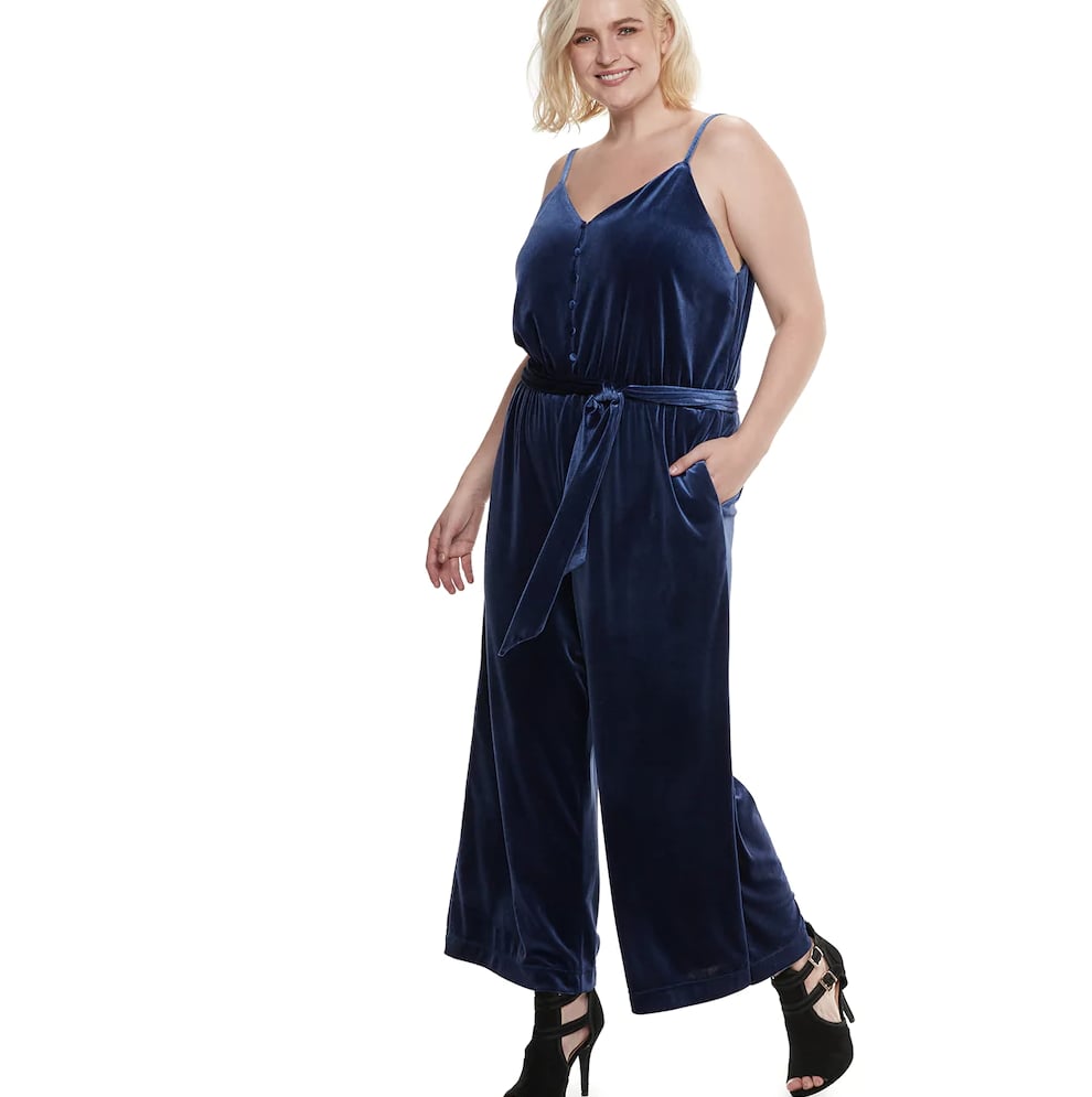 Velvet Wide-Leg Jumpsuit