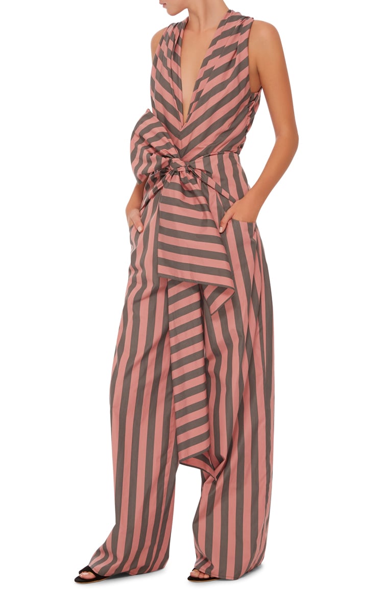 bow front jumpsuit