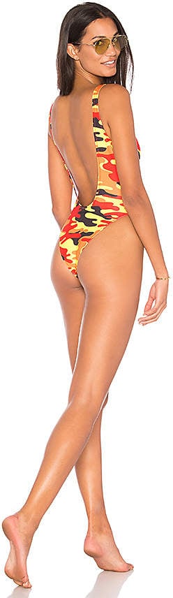 When you draw attention to your booty in the KENDALL + KYLIE X REVOLVE Low Back One Piece ($41) your legs won't be the only feature highlighted, but they will look good.