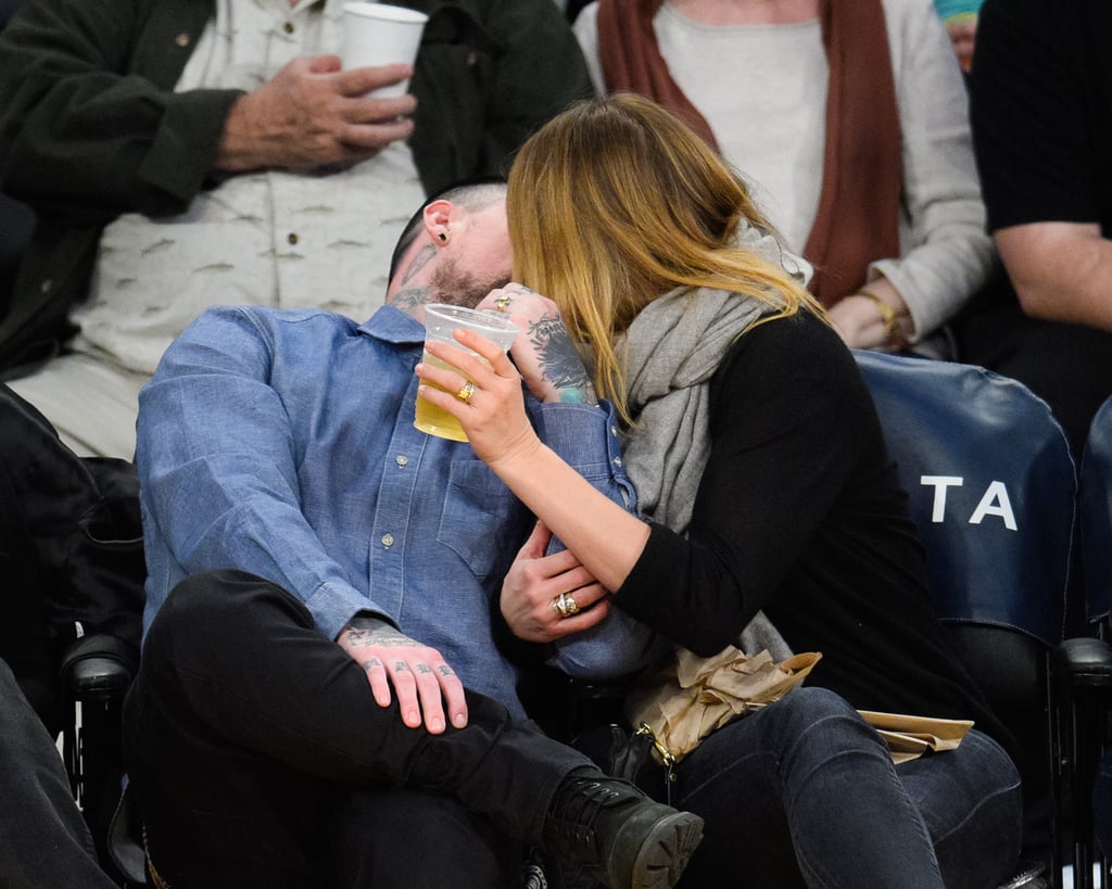 Cameron Diaz and Benji Madden on Kiss Cam | January 2015