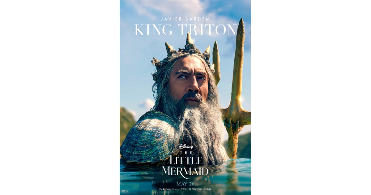 Javier Bardem as King Triton in "The Little Mermaid" Poster Live